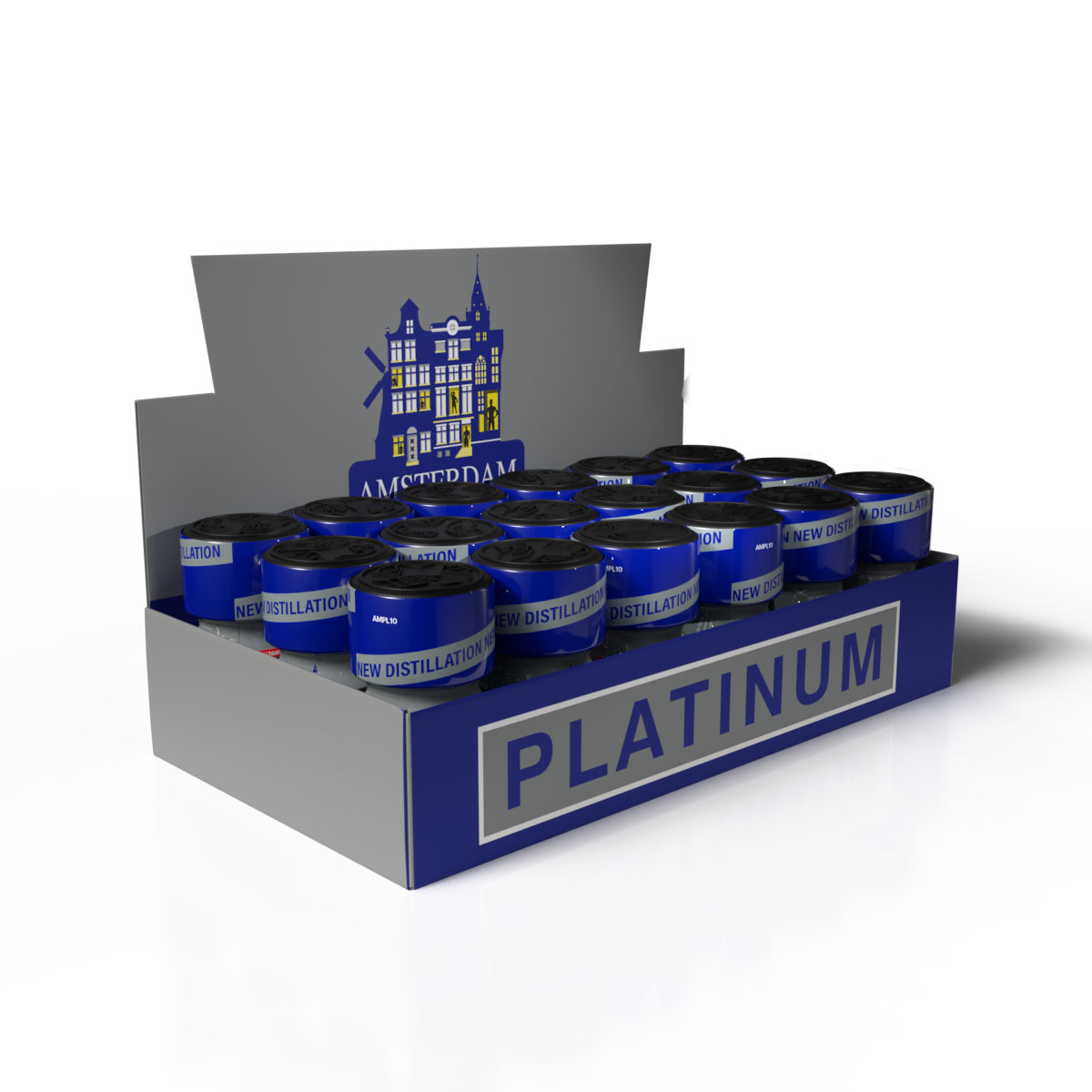 Amsterdam Platinum counter display tray — 18 units