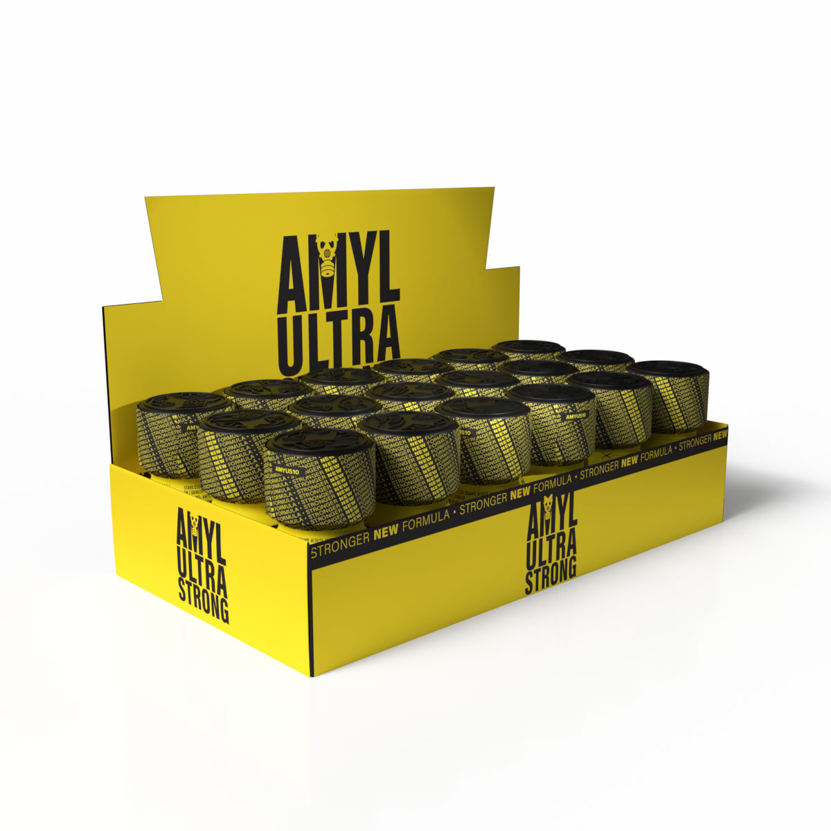 Amyl Ultra Strong counter display tray — 18 units