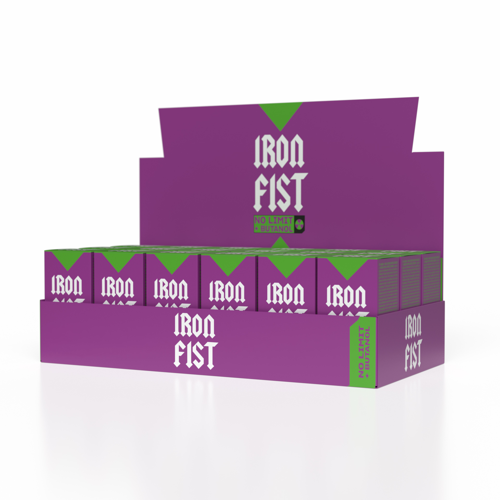 Iron Fist No Limit Butanol counter display tray — 18 units